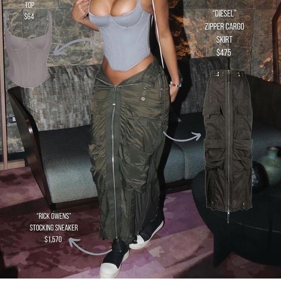 Diesel Dresses & Skirts - Diesel zipper cargo skirt